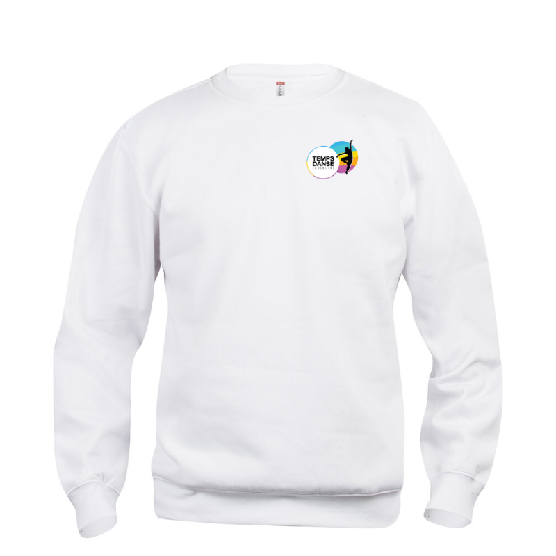 Sweat adulte blanc Clique Basic