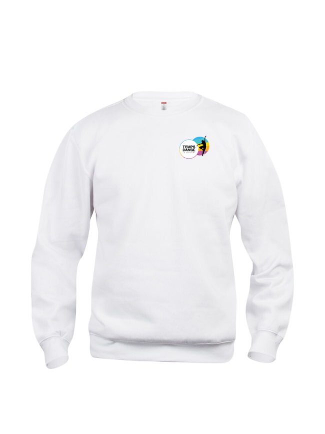 Sweat adulte blanc Clique Basic