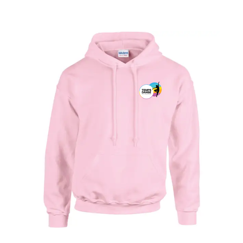 Sweat capuche adulte rose Gildan Heavy Blend