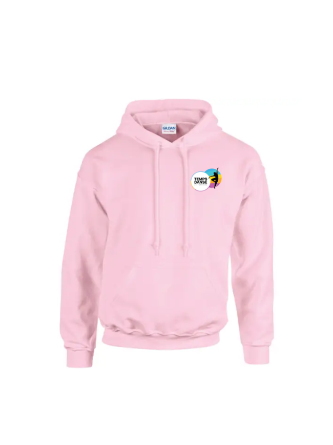 Sweat capuche adulte rose Gildan Heavy Blend