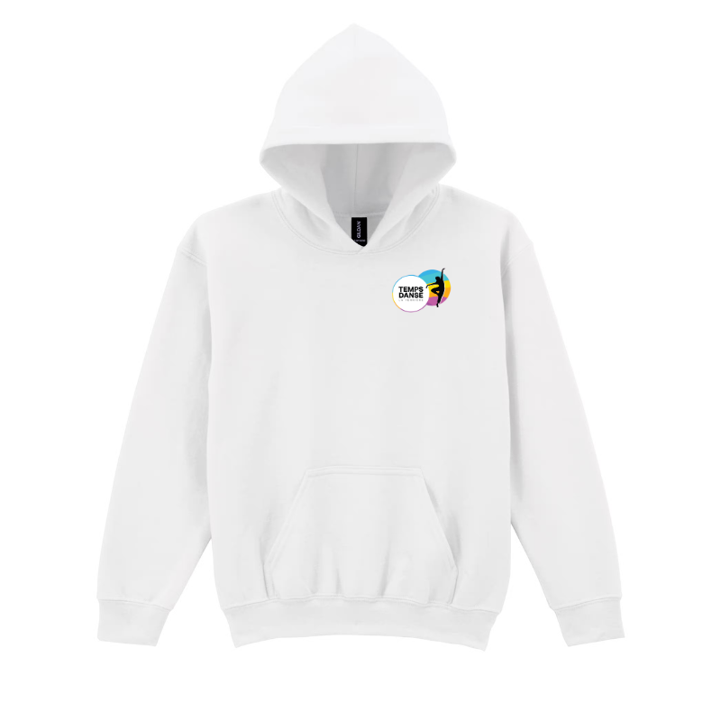 Sweat capuche enfant blanc Gildan Heavy Blend