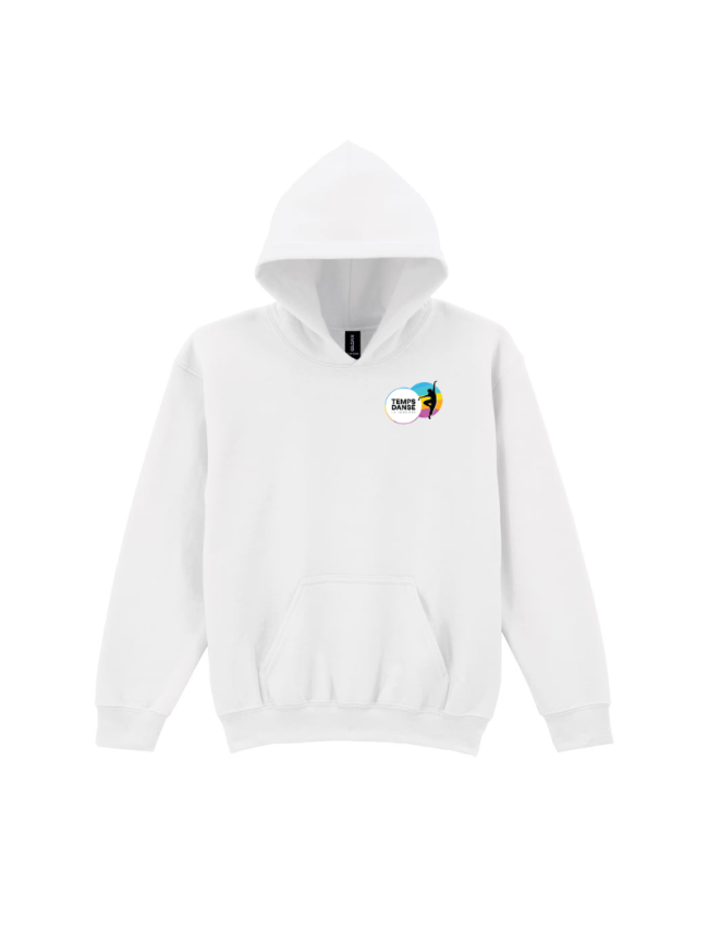 Sweat capuche enfant blanc Gildan Heavy Blend