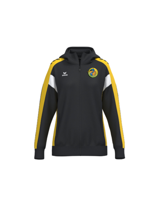 Veste capuche femme noir jaune Erima Celebrate 125