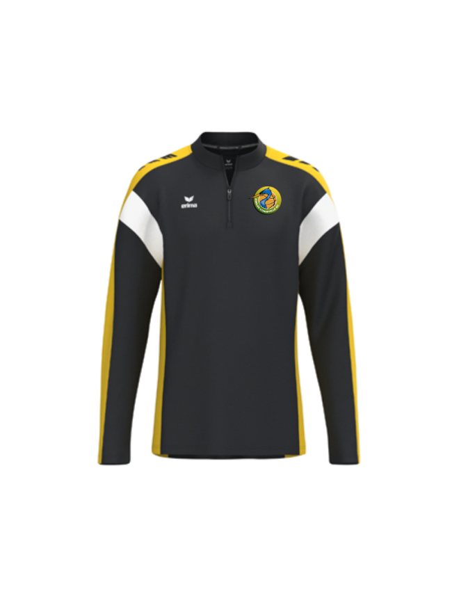Sweat 1/2 zip adulte noir jaune Erima Celebrate 125
