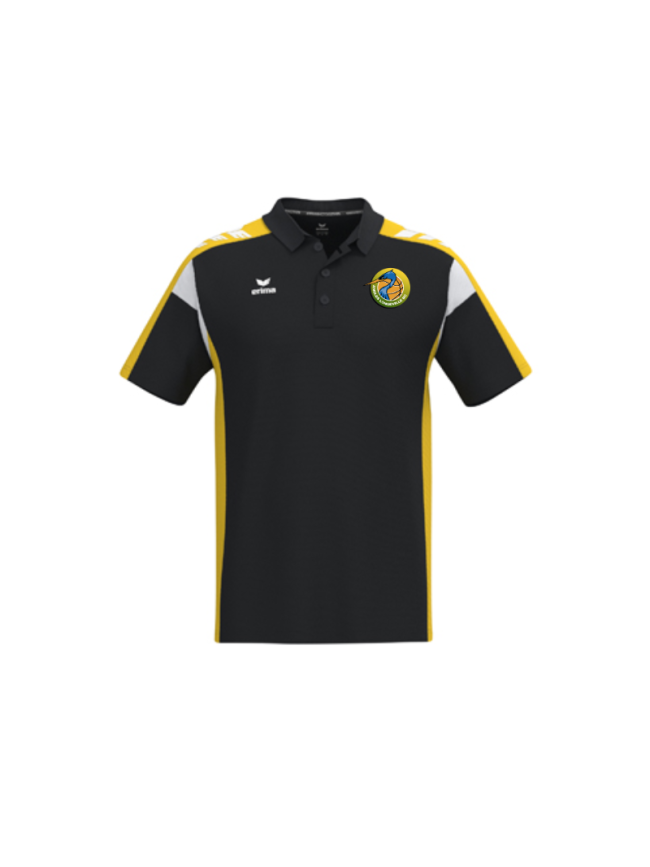 Polo adulte noir jaune Erima Celebrate 125