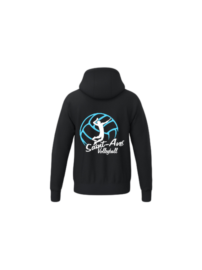 Veste capuche adulte noir Erima TS Hoody