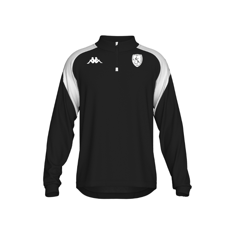 Sweat 1/2 zip enfant noir Kappa Lovato