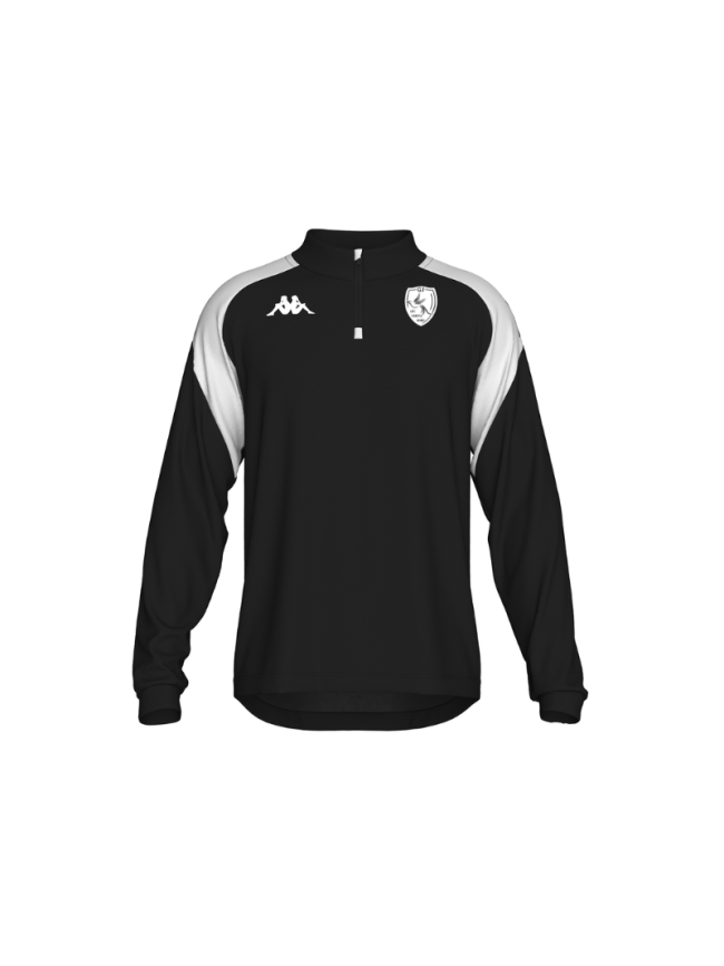 Sweat 1/2 zip enfant noir Kappa Lovato
