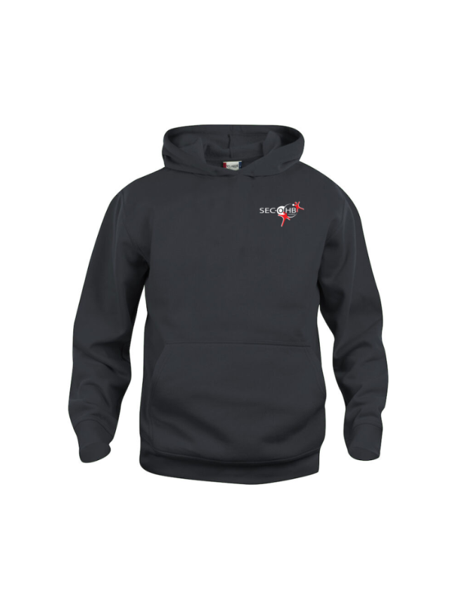 Sweat capuche enfant noir Clique Basic