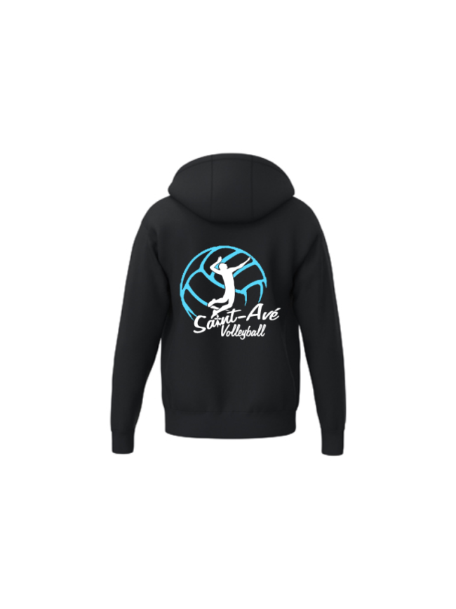 Veste capuche enfant noir Erima TS Hoody