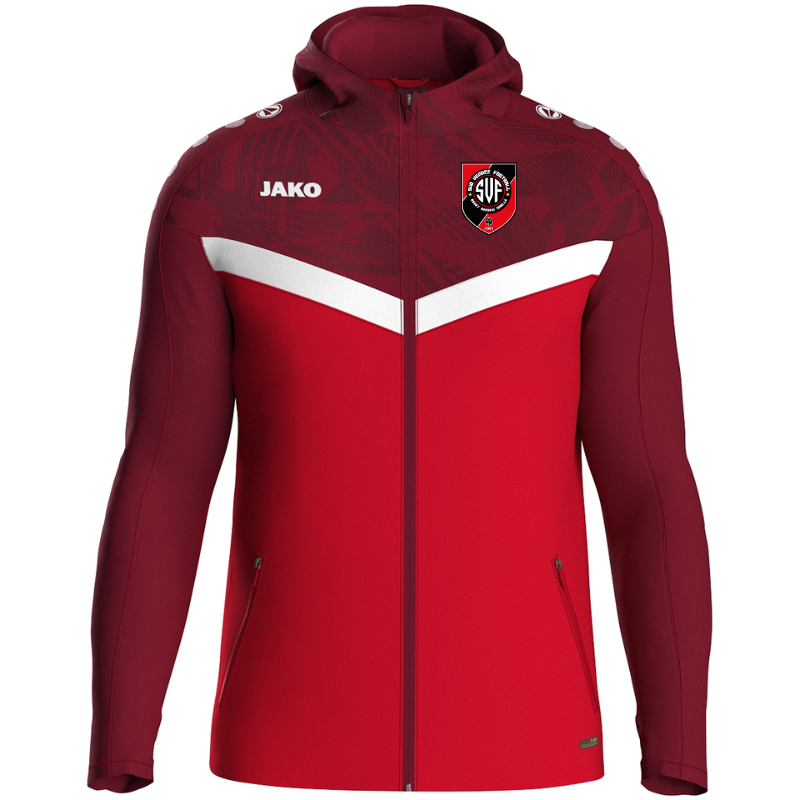 Veste capuche adulte rouge Jako Iconic