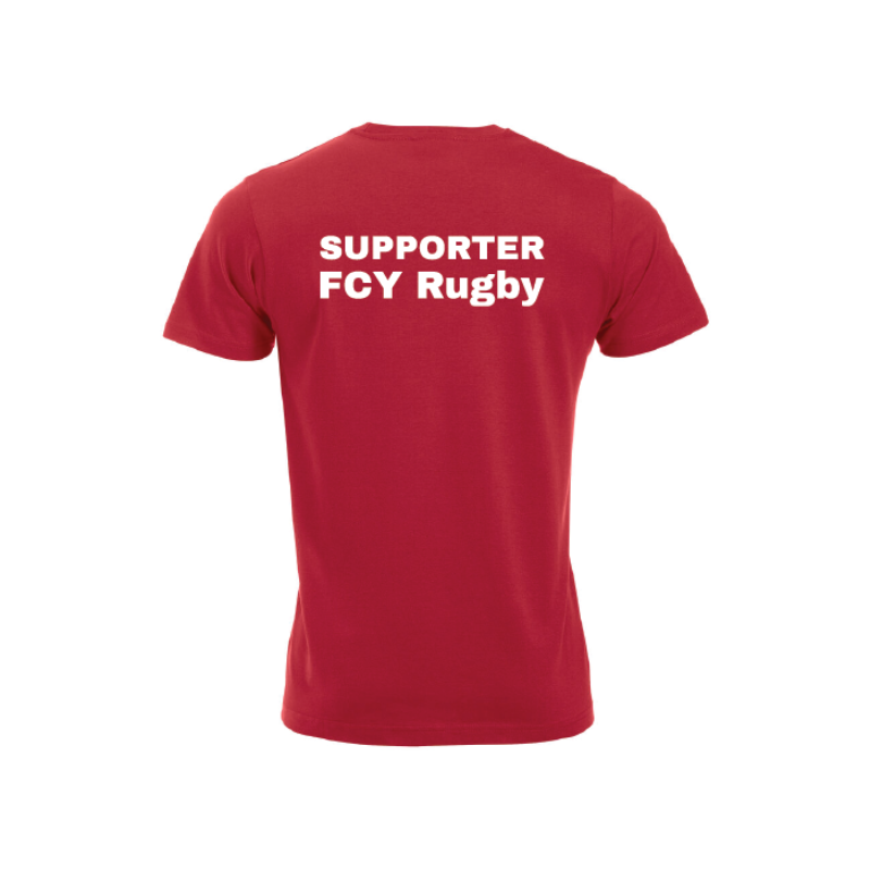 T-Shirt supporter adulte rouge Clique Basic