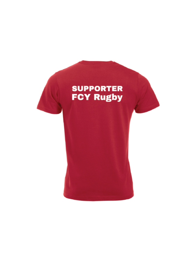 T-Shirt supporter adulte rouge Clique Basic