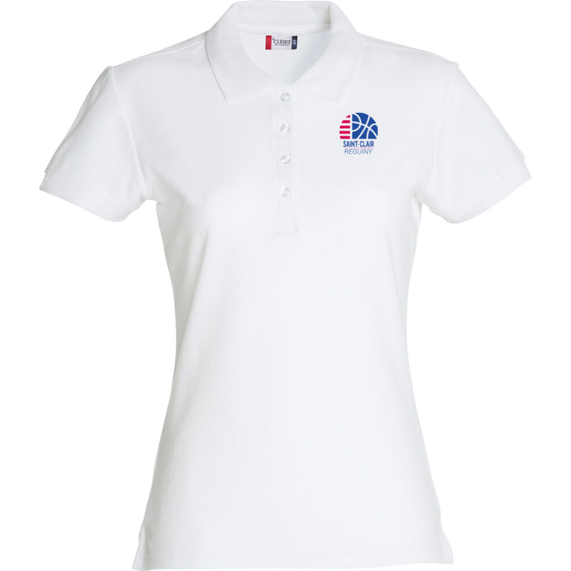 Polo femme blanc Clique Basic