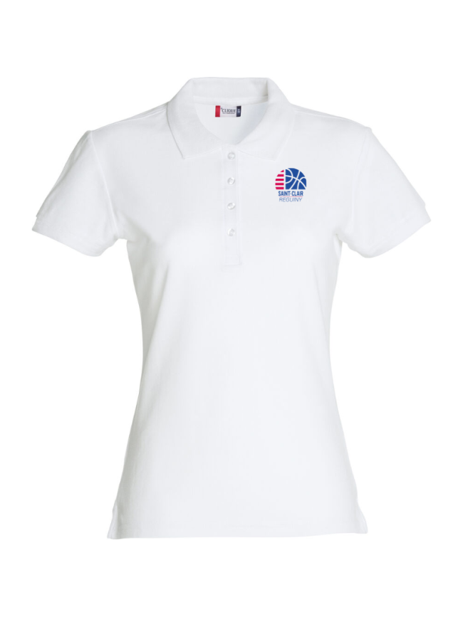 Polo femme blanc Clique Basic