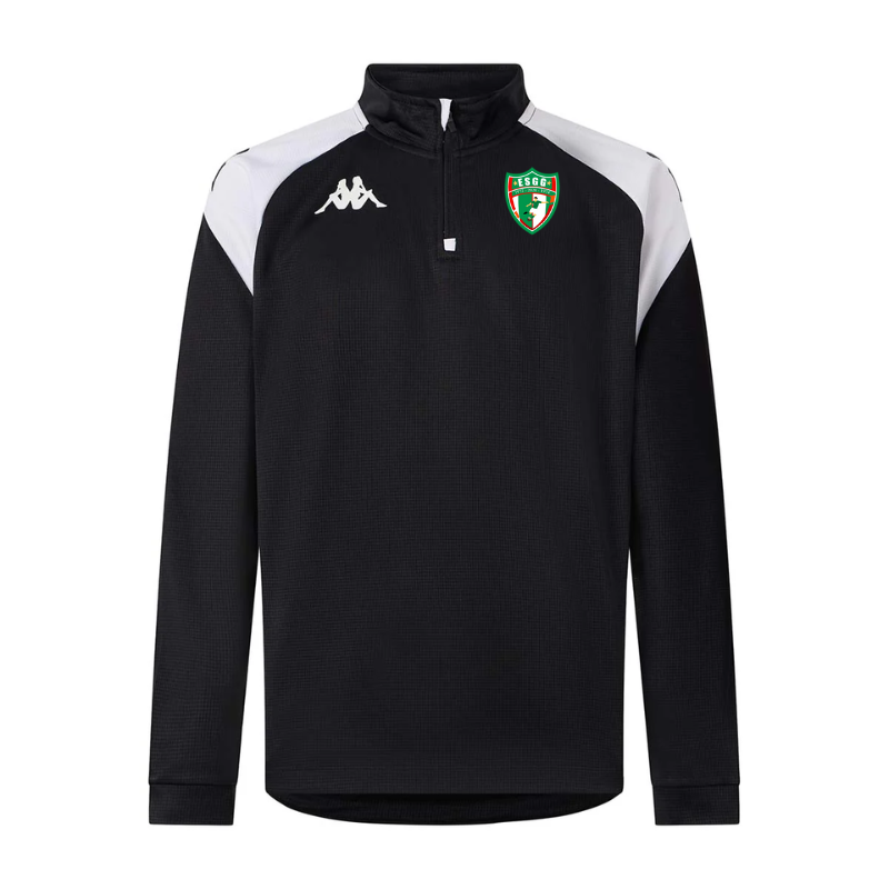 Sweat 1/2 zip adulte noir Kappa Lovato