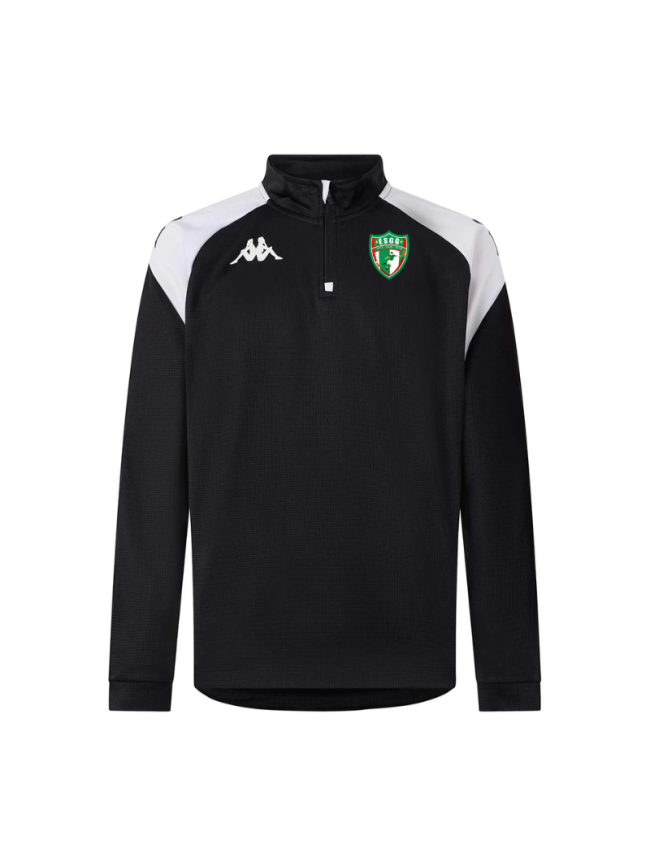 Sweat 1/2 zip adulte noir Kappa Lovato