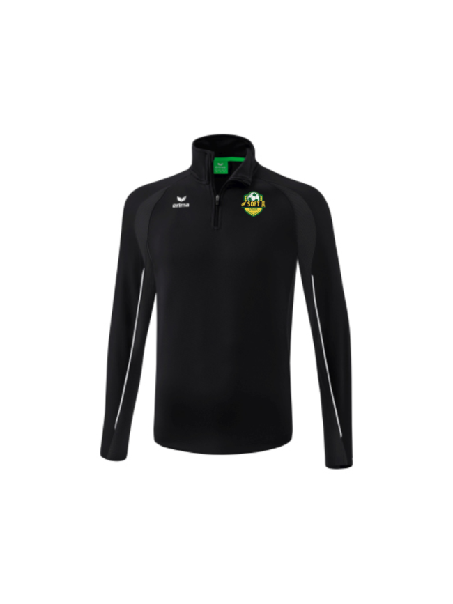 Sweat 1/4 zip noir adulte Erima Liga Star