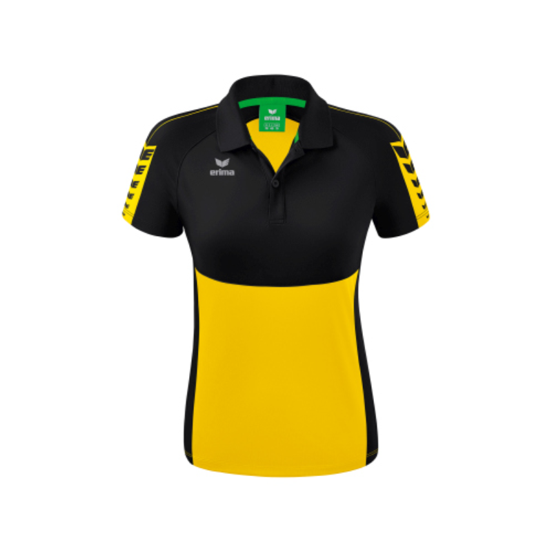 Polo femme jaune/noir Erima Six Wings