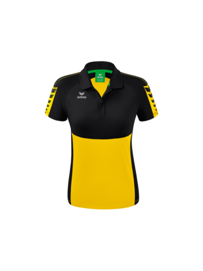 Polo femme jaune/noir Erima Six Wings