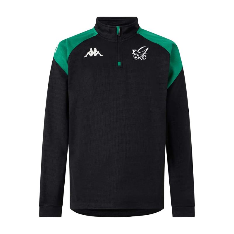 Sweat 1/4 zip adulte vert Kappa Lovato