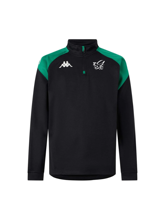 Sweat 1/4 zip adulte vert Kappa Lovato