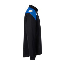 Sweat 1/2 zip adulte noir/bleu Kappa Lovato