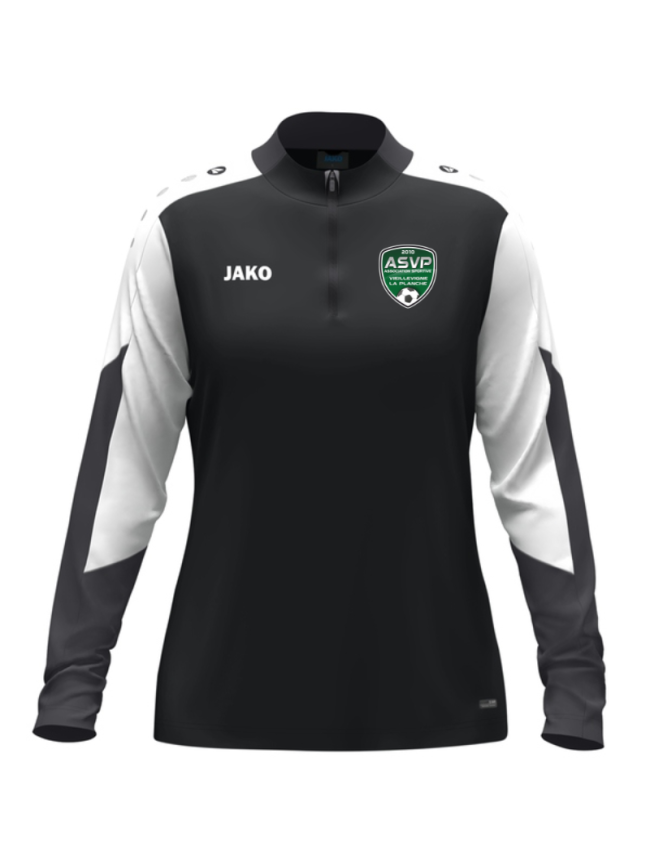Sweat 1/2 zip femme noir Jako Dynamic