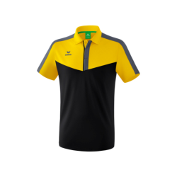 Polo adulte noir/jaune Erima Squad