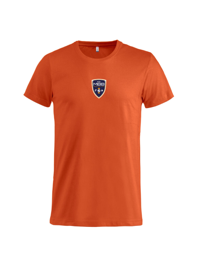 T-Shirt supporter adulte orange Clique Basic