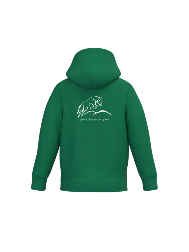 Sweat capuche enfant vert forêt Kariban