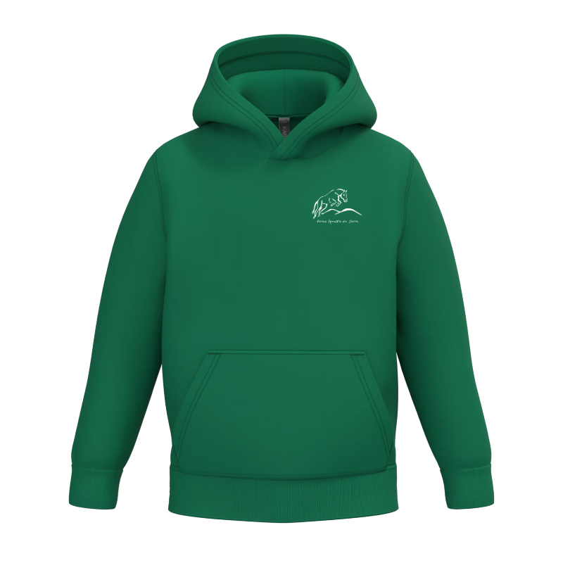 Sweat capuche enfant vert forêt Kariban