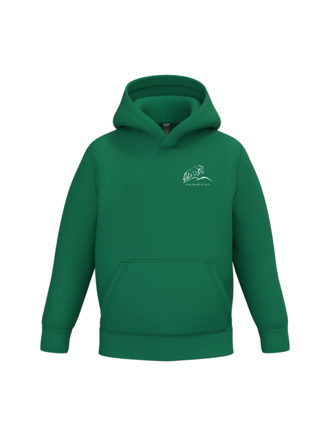 Sweat capuche enfant vert forêt Kariban