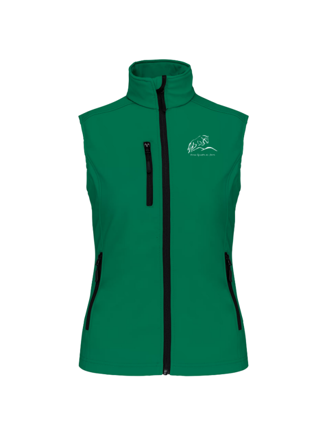 Bodywarmer softshell femme vert forêt Katiban