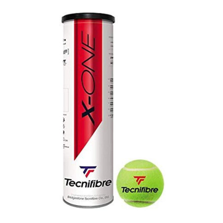 Lot de 4 x Balles de Tennis Jaunes X-ONE 60XONE364N