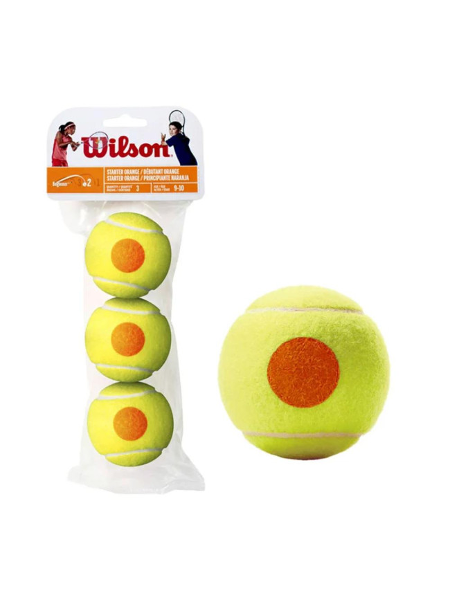 X3 Balles de Tennis Jaune/Orange Wilson Starter