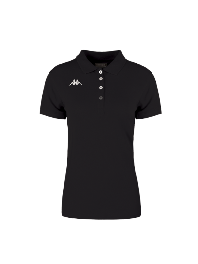 Polo femme noir Kappa Menata