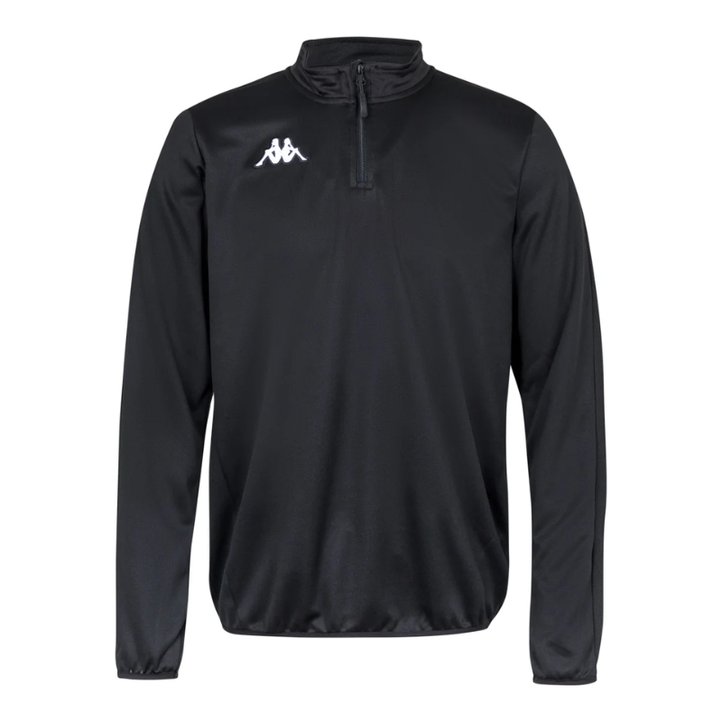 Sweat 1/4 zip enfant noir Kappa Tavole