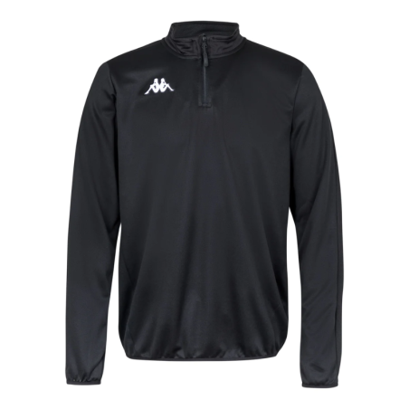 Sweat 1/4 zip enfant noir Kappa Tavole