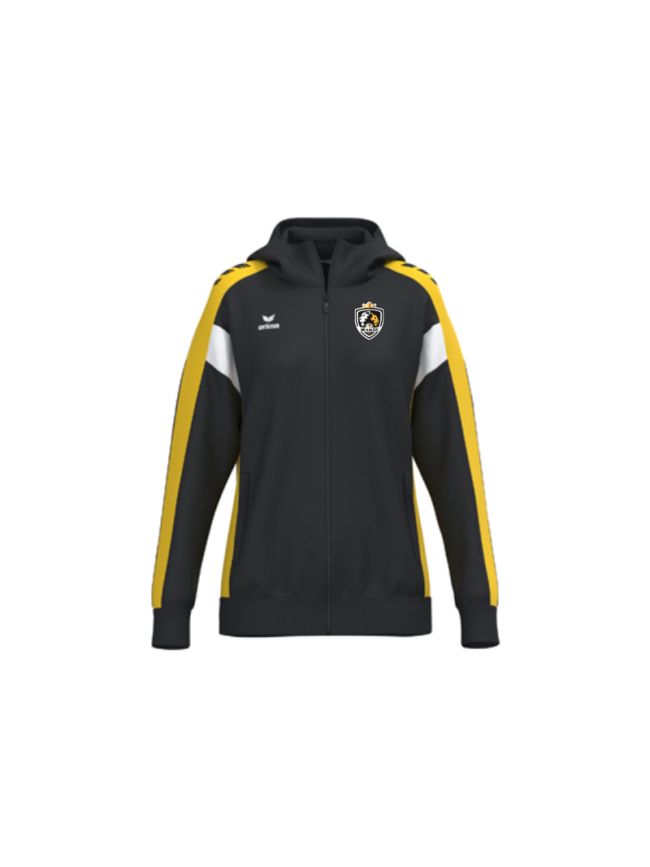 Veste capuche femme noir jaune Erima Celebrate 125