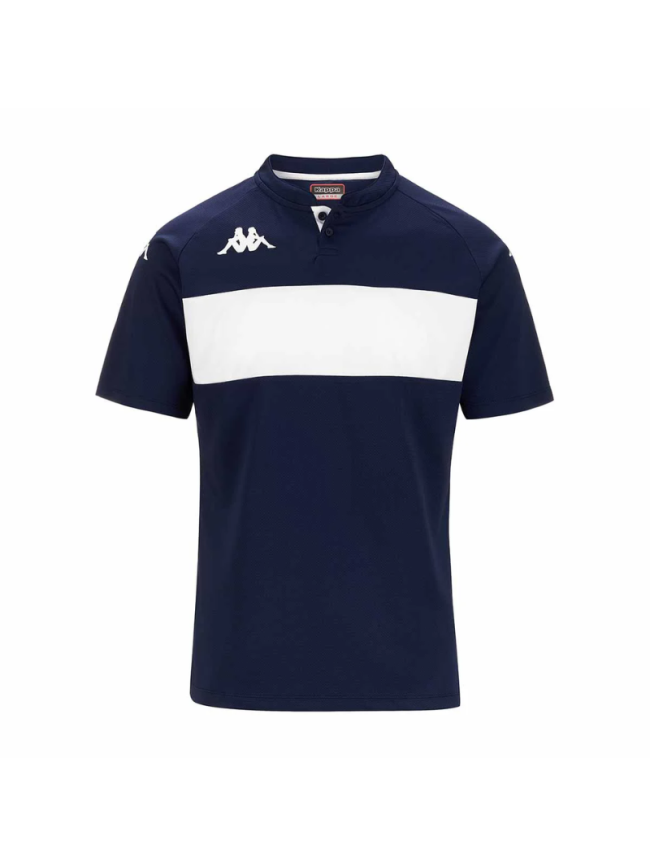 Polo adulte marine blanc Kappa Dalto
