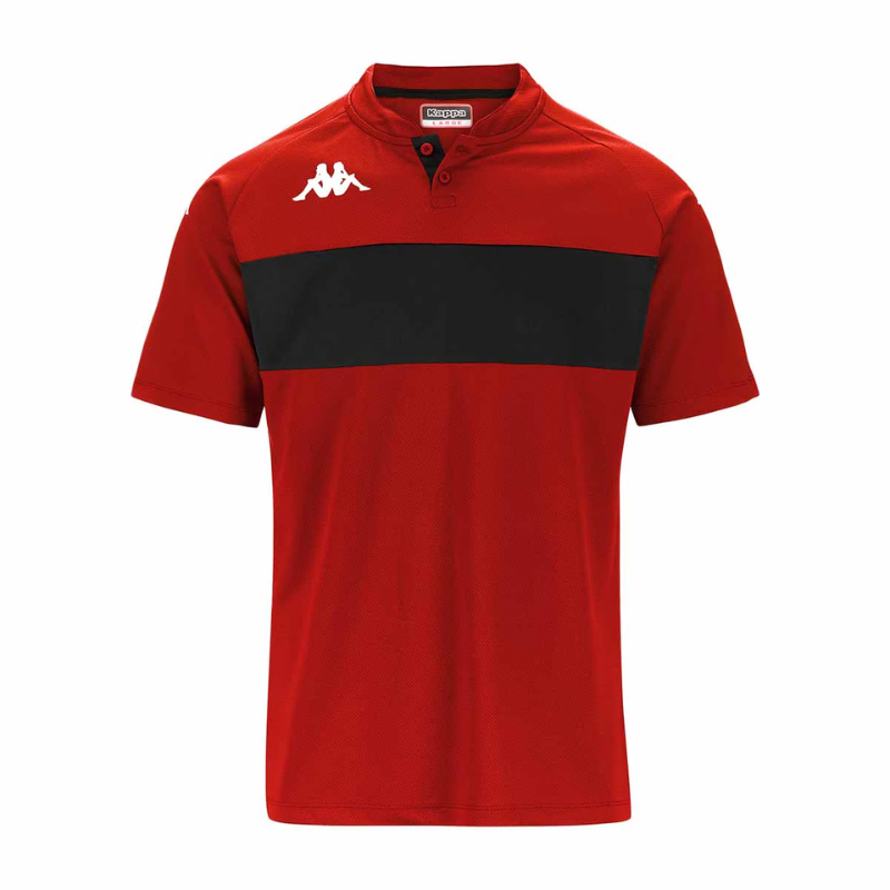 Polo adulte rouge noir Kappa Dalto