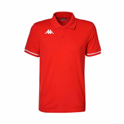 Polo adulte rouge Kappa Barli
