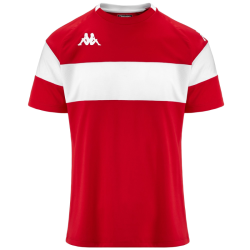 Maillot adulte rouge/blanc Kappa Dareto