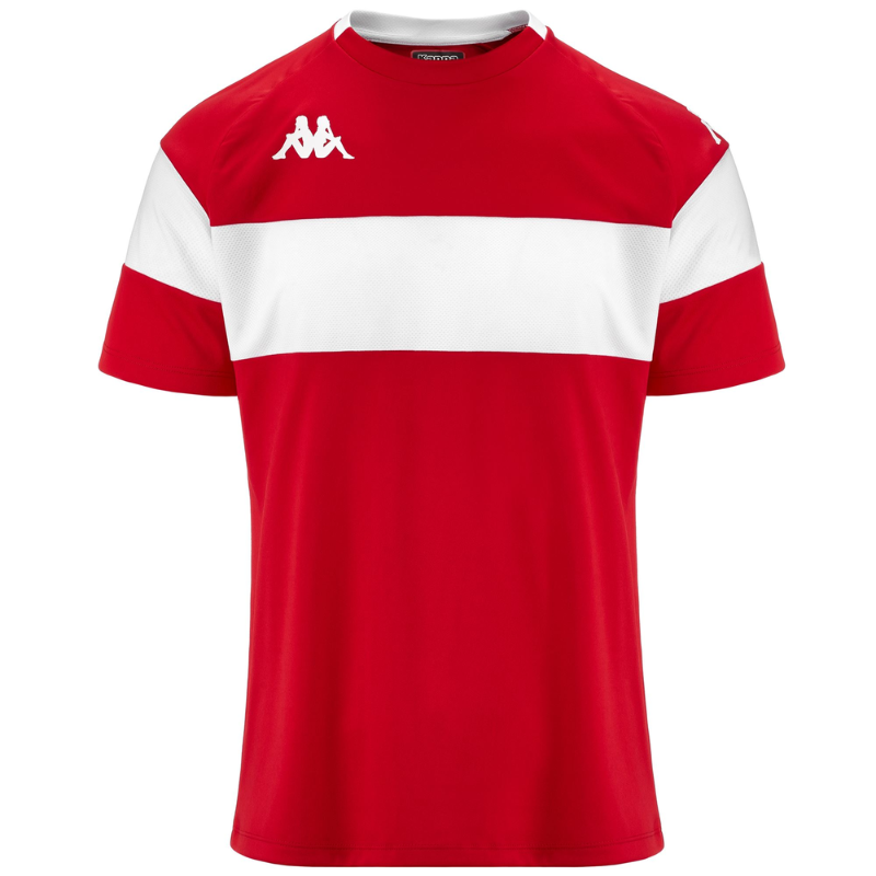 Maillot adulte rouge/blanc Kappa Dareto