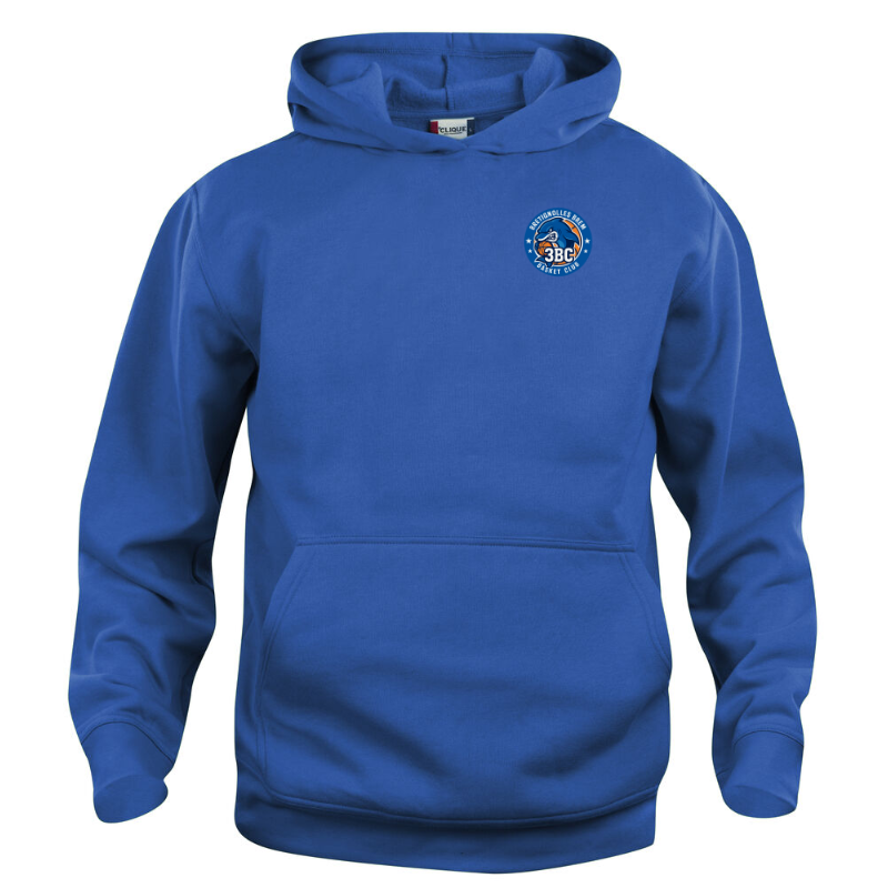 Sweat capuche enfant bleu Clique Basic