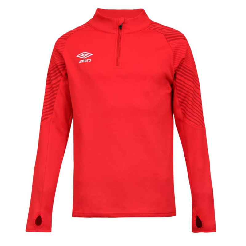 Sweat 1/2 zip rouge adulte Umbro