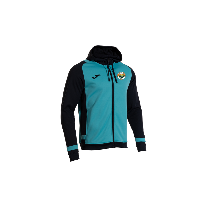 Veste capuche turquoise noir Joma Lider