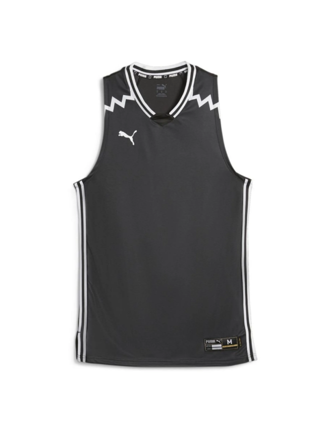 Maillot de basketball adulte noir Puma Hoops