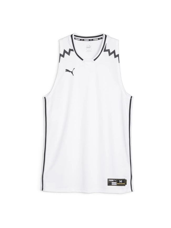 Maillot de basketball adulte blanc Puma Hoops